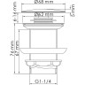 Донный клапан WASSERKRAFT A245