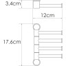 Полотенцедержатель WASSERKRAFT K-1054 WHITE K-1054W